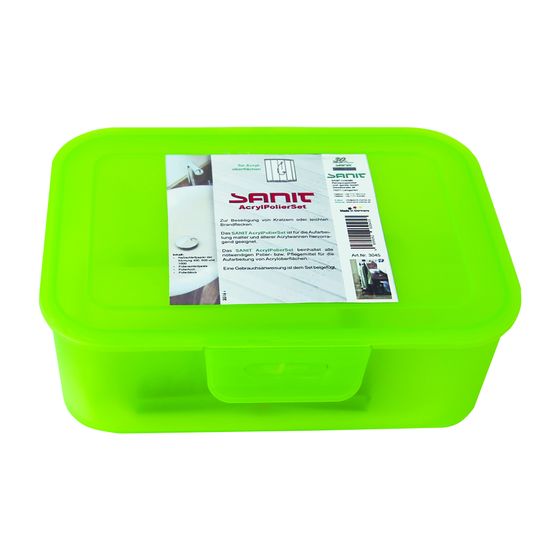 Sanit Acryl-Polier-Set zum Aufpolieren matter Stellen und Reparatur kleiner Kratzer, 1 Box