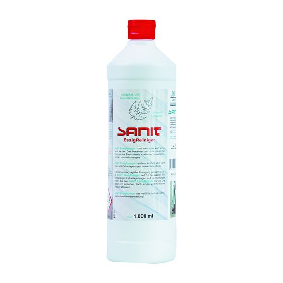 Sanit Essig-Reiniger biologisch abbaubarer Spezialreiniger auf Essig-Basis, 1000 ml Flasche