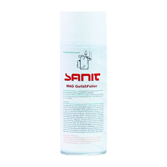 Sanit Gefäß-Füller MAG, zum Ergänzen und Überprüfen des Gasdrucks in Membranausdehnungsgefäßen, 400 ml Dose