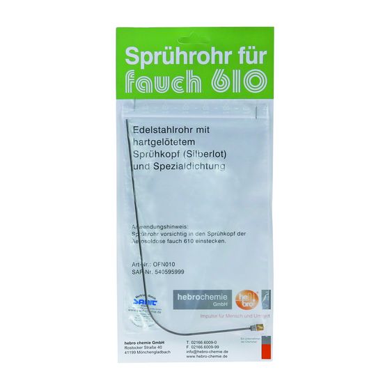 Sanit Sprührohr für Fauch 610 zur Verlängerung aus Edelstahl, 1 Stück