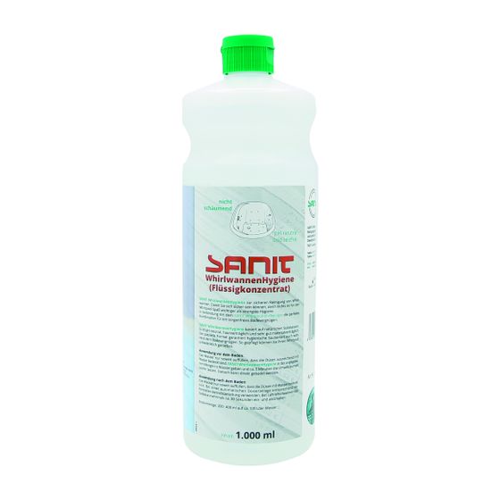 Sanit Whirlwannen-Hygiene, Hygienemittel für die regelmäßige und sichere Benutzung von Whirlwannen, 1000ml Flasche