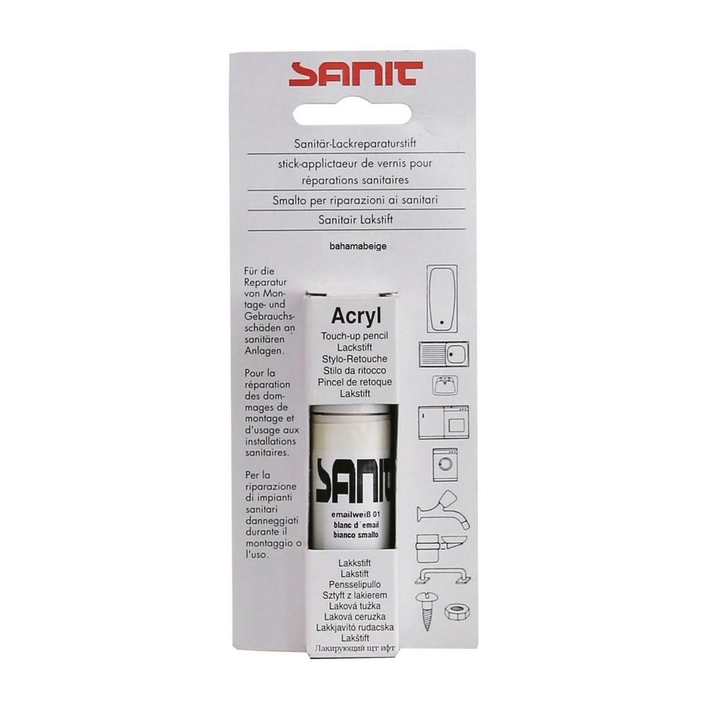 Sanit Lackreparaturstift bahamabeige, 1 Stück... SANIT-3147 4039292031474 (Abb. 1)