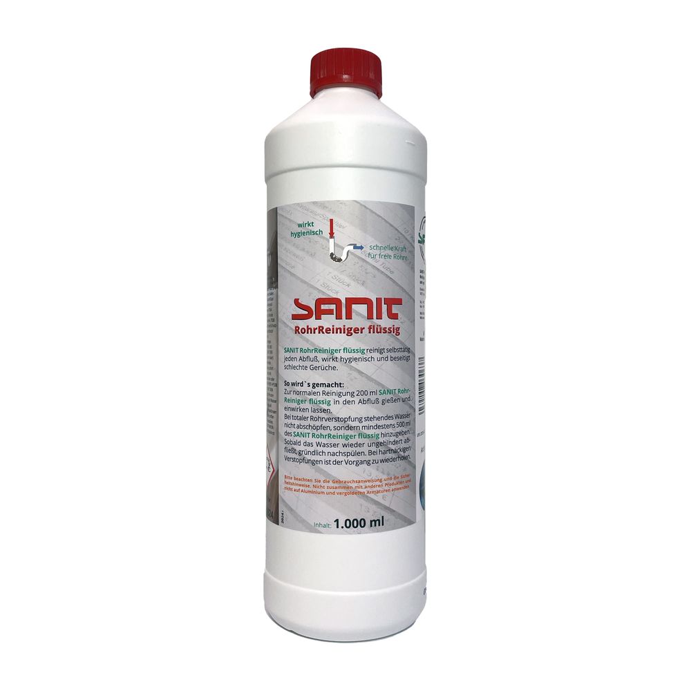 Sanit Rohrreiniger hochwirksam auf flüssiger Basis 1000ml Flasche... SANIT-3063 4039292030637 (Abb. 1)