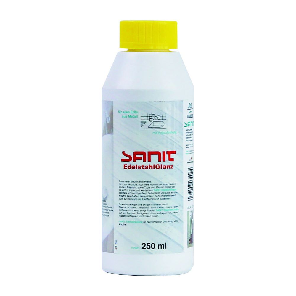 Sanit Edelstahl-Glanz Reinigungsmittel speziell für Edelmetalle, 250ml Flasche... SANIT-3019 4039292030194 (Abb. 1)