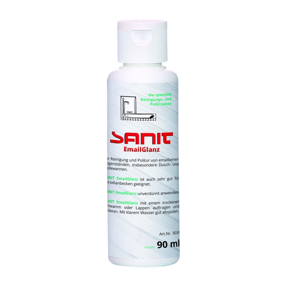 Sanit Chemie Sanit Email-Glanz Reinigungs- und Polierpaste für emaillierte Gegenstände, 90ml Flasche 3039