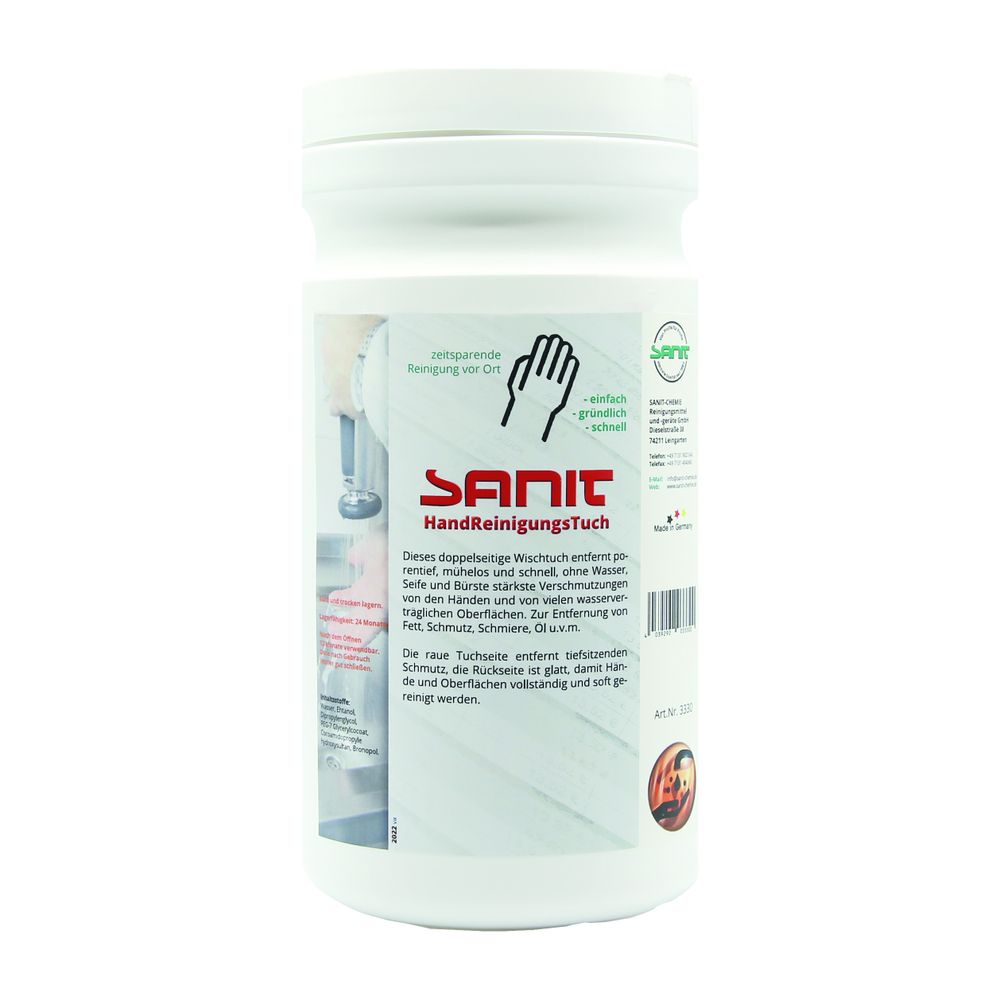 Sanit Hand-Reinigungs-Tuch Doppelseitiges Wischtuch für verschmutzte Hände und nicht saugen... SANIT-3330 4039292033300 (Abb. 1)