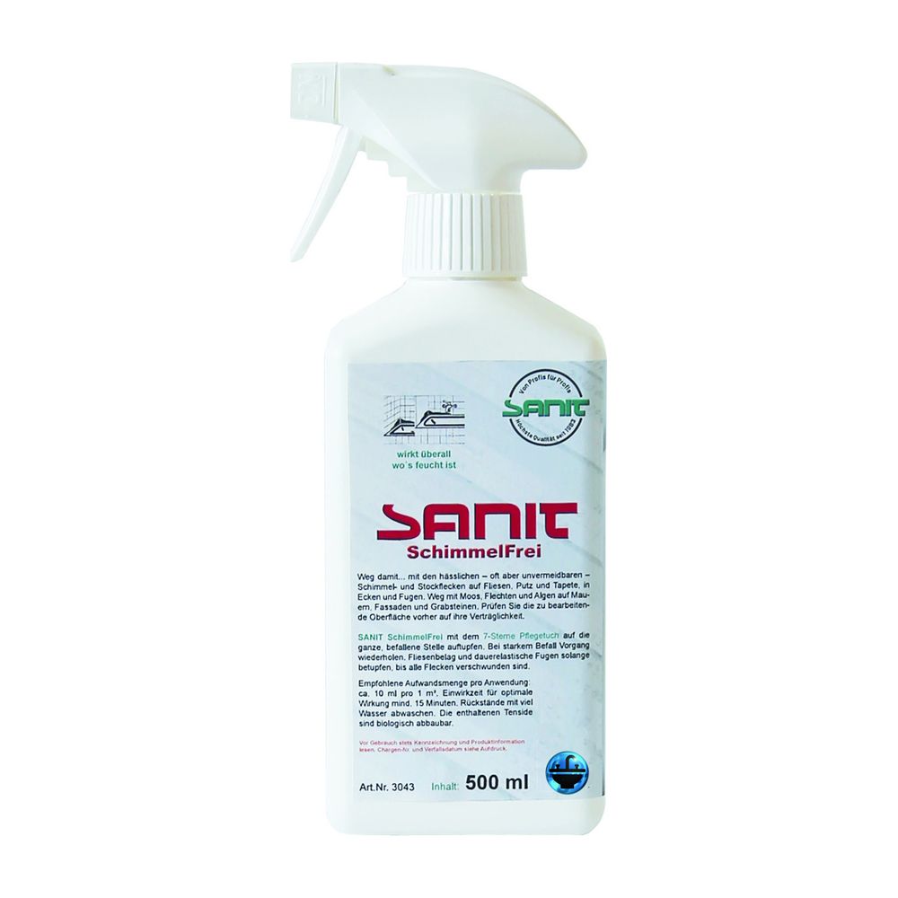 Sanit Schimmel-Frei Reiniger gegen Schimmel, Algen und Moos, 500ml Flasche... SANIT-3043 4039292030439 (Abb. 1)