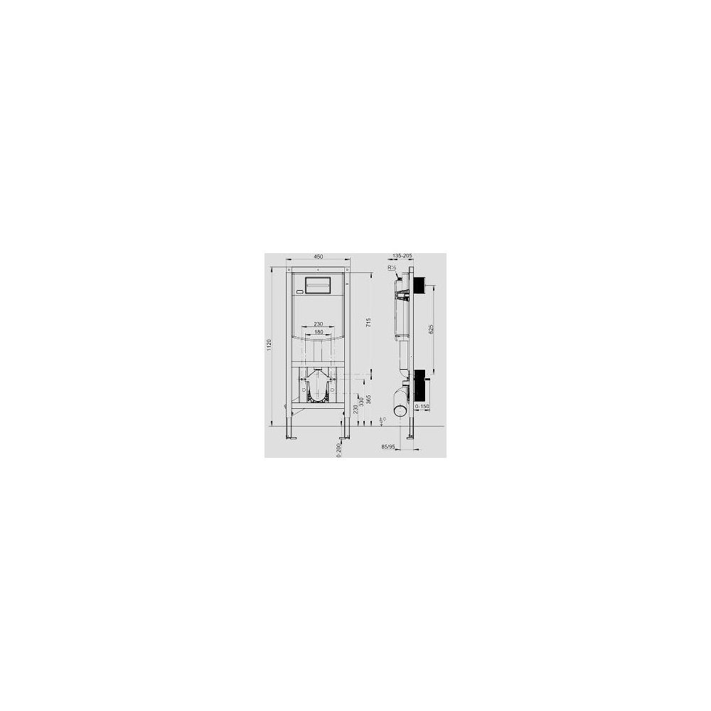 SANIT WC-Element INEO PLUS 450 ohne Wandhalter... SANITSANITAER-90.743.00..T000 4013341659642 (Abb. 2)