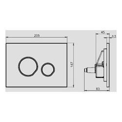 SANIT Betätigungsplatte INEO CEDO 2C weiß... SANITSANITAER-16.770.01..0000 4013341648356 (Abb. 1)