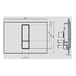 SANIT Betätigungsplatte Ineo Bright 2C weiß... SANITSANITAER-16.750.01..0000 4013341637350 (Abb. 1)