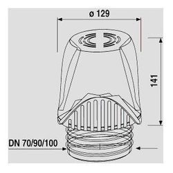 SANIT Rohrbelüfter und Rohrentlüfter ventilair duplex DN 70-100... SANITSANITAER-11.028.00..0099 4005681069106 (Abb. 1)