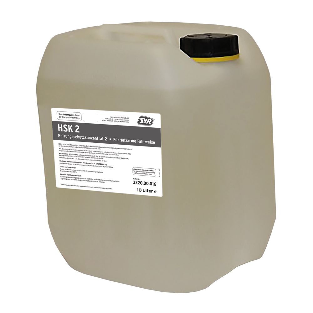 SYR Sasserath Heizungsschutzkonzentrat HSK 2 für salzarme Fahrweise, 10l... SASSERATH-3220.00.016 4017905293211 (Abb. 2)
