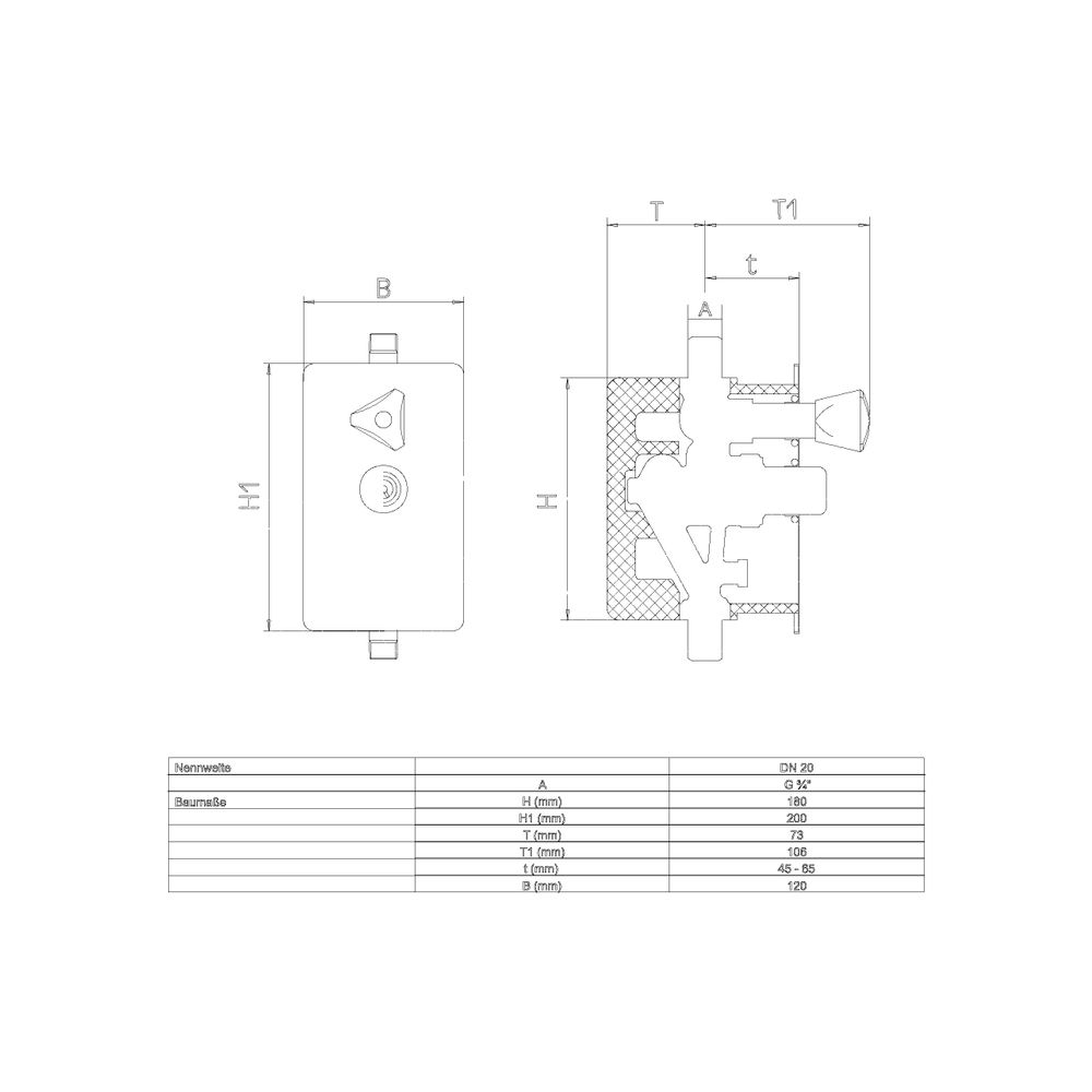 SYR Sasserath Unterputzdruckminderer SYRomat 309 DN 20, Gehäuse aus Rotguss, mit... SASSERATH-0309.20.000 4017905006040 (Abb. 4)