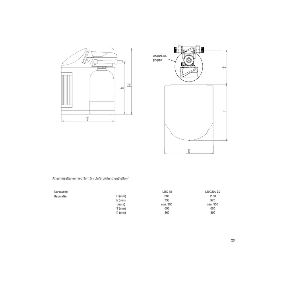 SYR Sasserath Lex 1500 Connect Einzelenthärtungsanlage LEX 20, 2,5m3/h, 40m3 Gra... SASSERATH-1500.00.020 4017905175074 (Abb. 4)