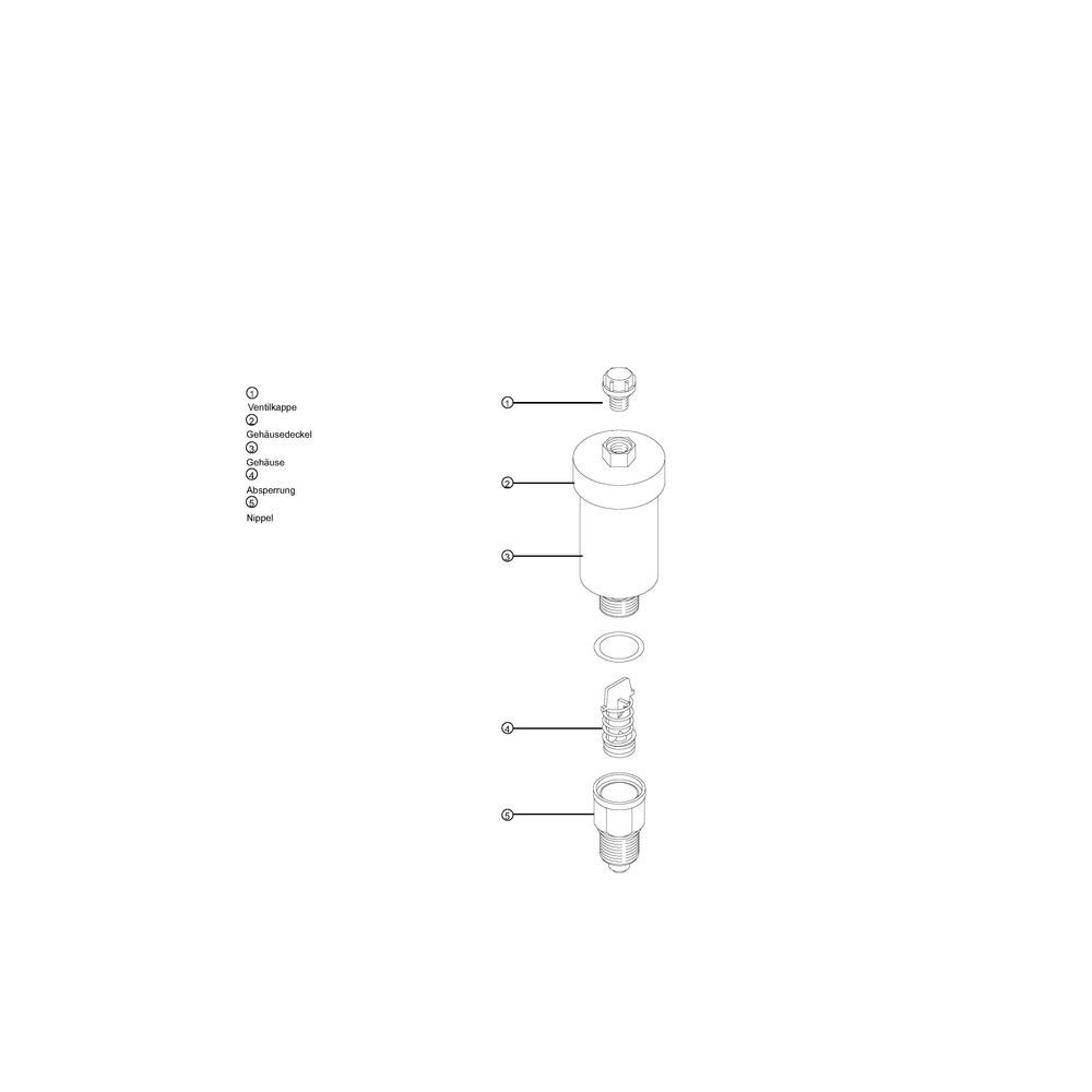 SYR Sasserath Schnellentlüfter 62 mit Wartungsabsperrung DN 10, Rohranschluss G ... SASSERATH-0062.10.001 4017905000055 (Abb. 5)