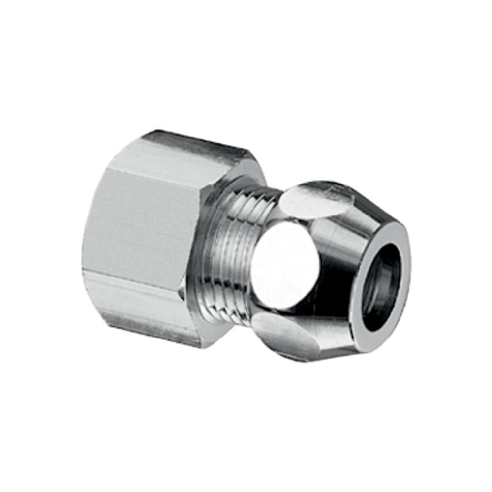 Schell Gerade Verschraubung DN 15 G 1/2" IG x 3/8" AG, d. 10mm, Chrom... SCHELL-064120699 4021163108248 (Abb. 1)