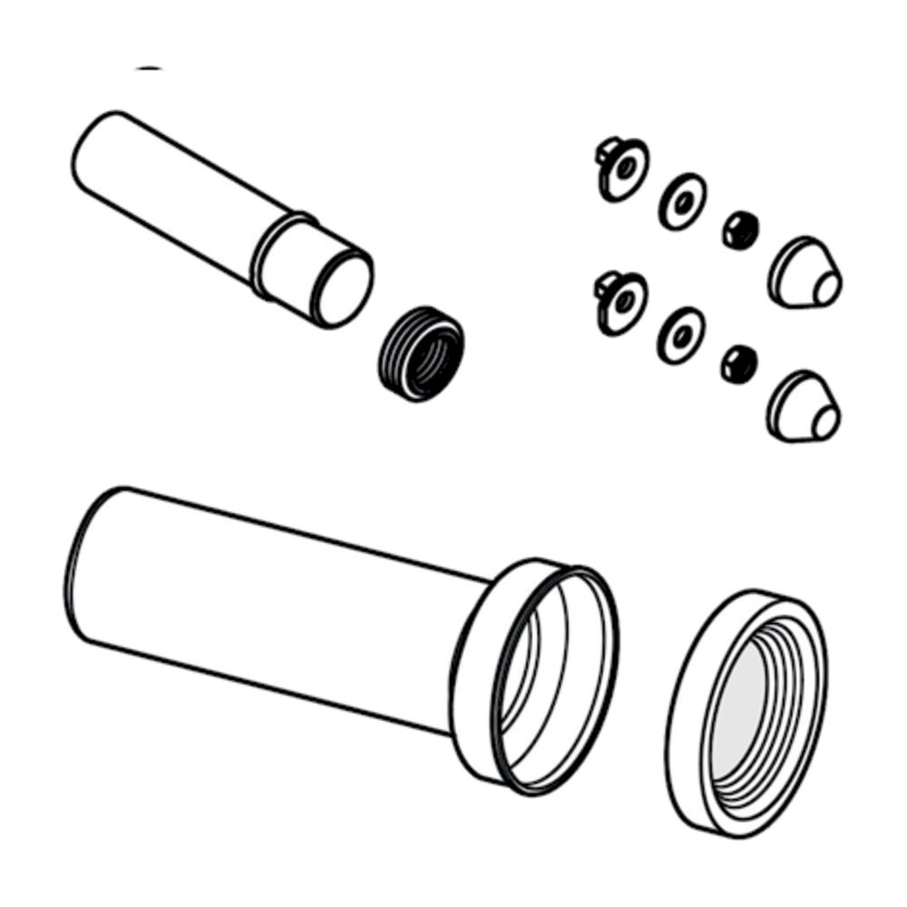 Schell Verbindungsrohre 45/90 für Montus Spülkasten 12cm... SCHELL-292150099 4021163170139 (Abb. 1)