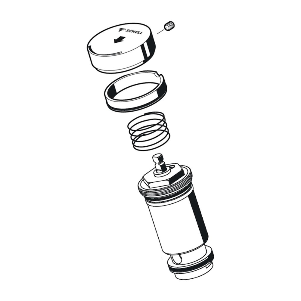 Schell Puris SC Umrüstset Temperierung Kartusche, Griff, Feder, Blendring, Chrom... SCHELL-021290699 4021163147278 (Abb. 1)