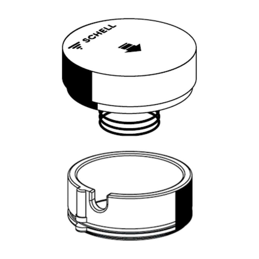 Schell Betätigungsgriff Petit SC Feder, Blendring, Chrom... SCHELL-258830699 4021163159370 (Abb. 1)