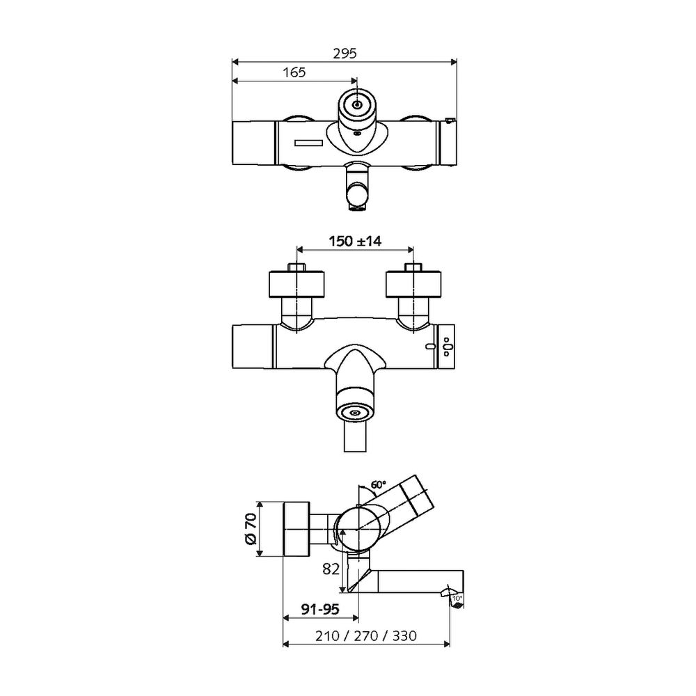 Schell Vitus VW-C-T Elektronische Aufputz Waschtischarmatur Mischwasser Thermostat, C... SCHELL-002120699 4021163162615 (Abb. 2)