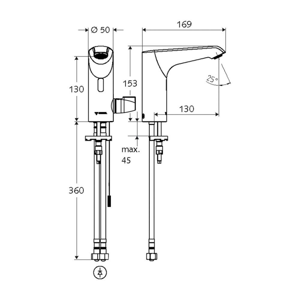 Schell Xeris E-T HD-M Elektronische Waschtischarmatur mid, Thermostat, ohne Stromvers... SCHELL-002350699 4021163163704 (Abb. 2)