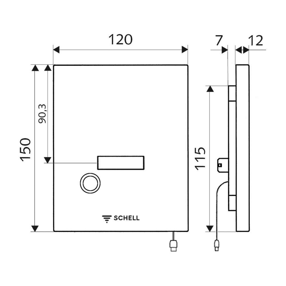 Schell WC Steuerung Edition E Manual Kartuschenventil, DN 5, Edelstahl... SCHELL-010282899 4021163167207 (Abb. 2)