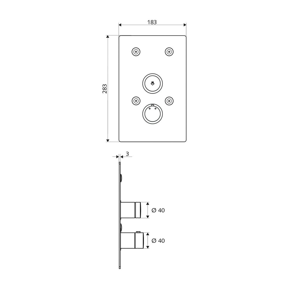 Schell Linus Basic D-SC-T Unterputz Dusche Selbstschluss, Thermostat, Edelstahl... SCHELL-019002899 4021163153989 (Abb. 2)