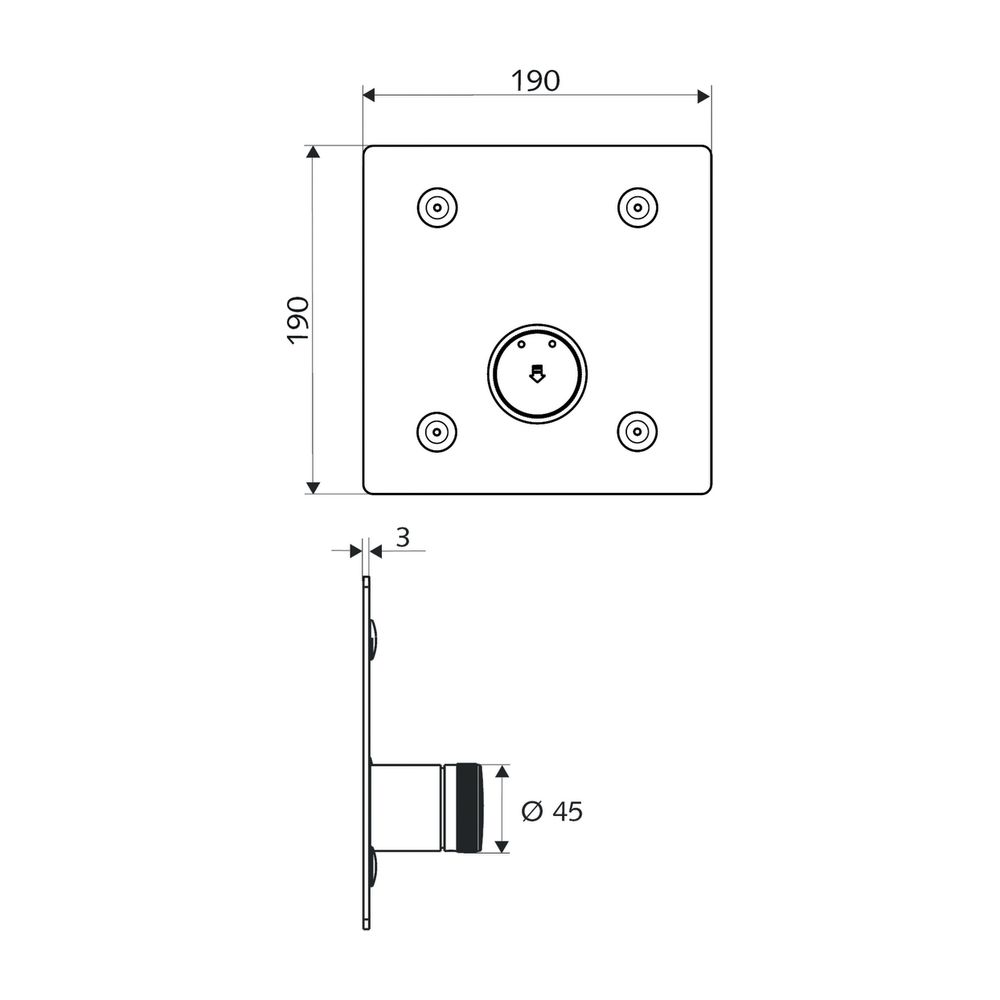 Schell Linus Basic D-SC-M Unterputz Dusche Selbstschluss, Mischwasser, Edelstahl... SCHELL-019022899 4021163154009 (Abb. 2)