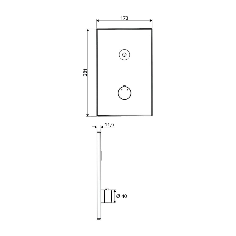 Schell Linus D-C-T CVD Unterputz Dusche, Thermostat, ohne Stromversorgung, Chrom... SCHELL-019180699 4021163157772 (Abb. 2)