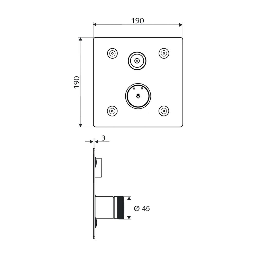 Schell Linus Basic D-C-M CVD Unterputz Dusche, Mischwasser, Edelstahl... SCHELL-019202899 4021163159493 (Abb. 2)