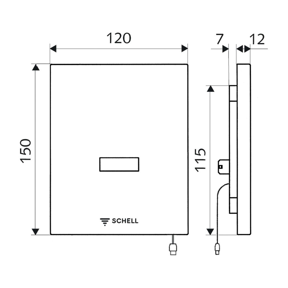 Schell Edition E Urinalsteuerung Batteriebetrieb, vandalengeschützt, Edelstahl... SCHELL-028072899 4021163151893 (Abb. 2)