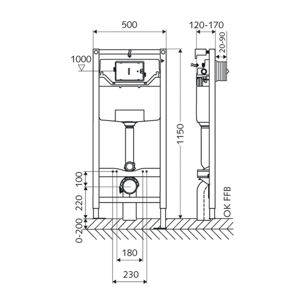 Schell Montus WC Modul C 120 Unterputz Spülkasten Wandhalter, Schallschutzmatte... SCHELL-030570099 4021163161649 (Abb. 2)