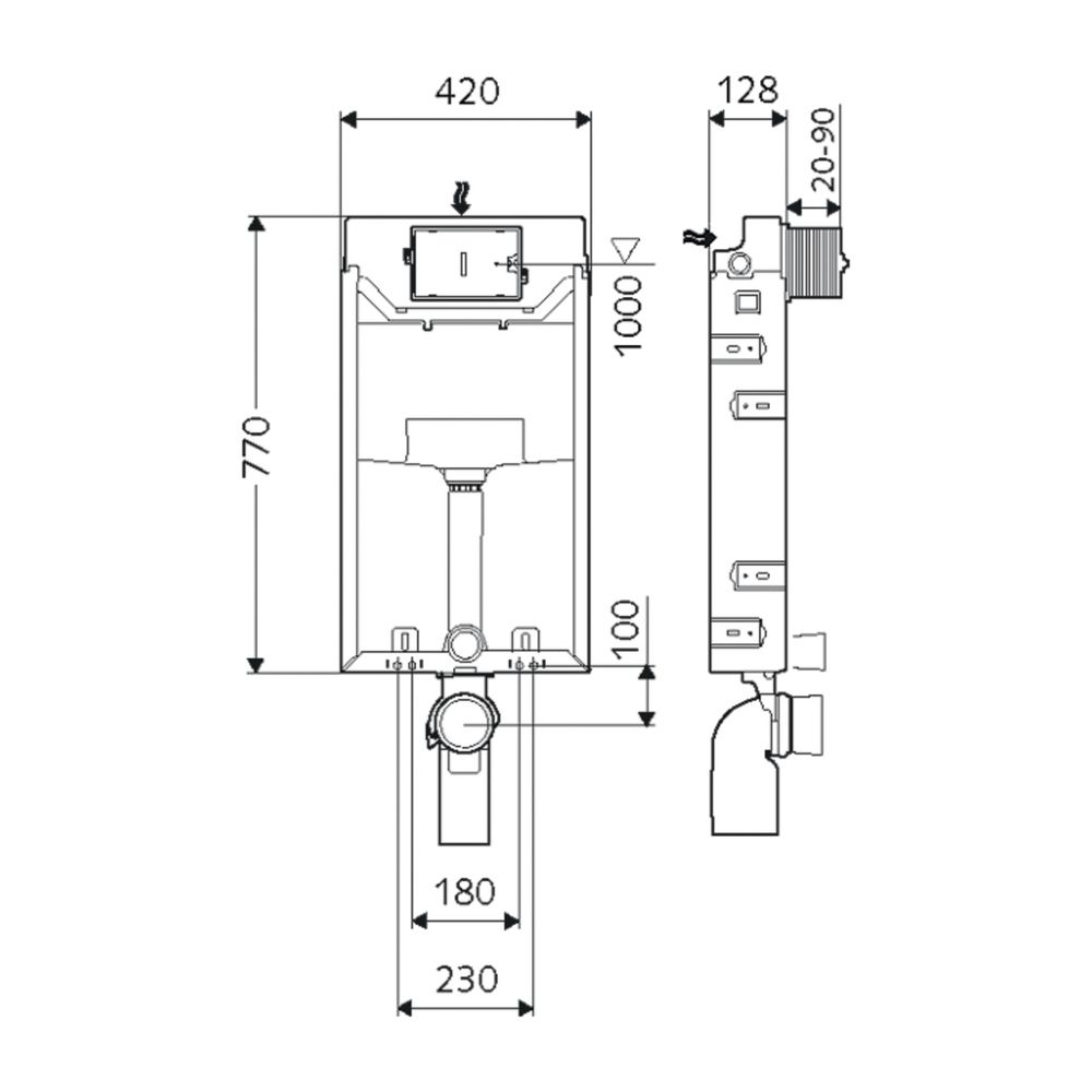 Schell Montus WC Modul C-N 120 Unterputz Spülkasten, Nassbau... SCHELL-030580099 4021163161694 (Abb. 2)