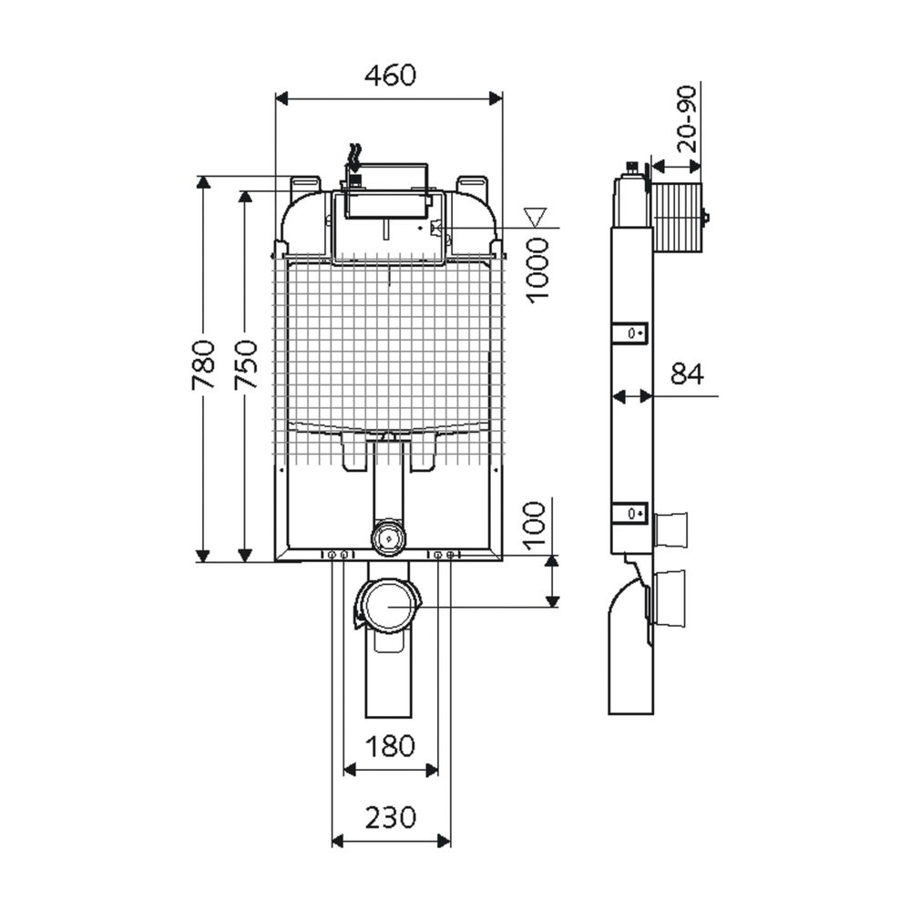 Schell Montus WC Modul C-N 80 Unterputz Spülkasten, Nassbau... SCHELL-030590099 4021163161700 (Abb. 2)