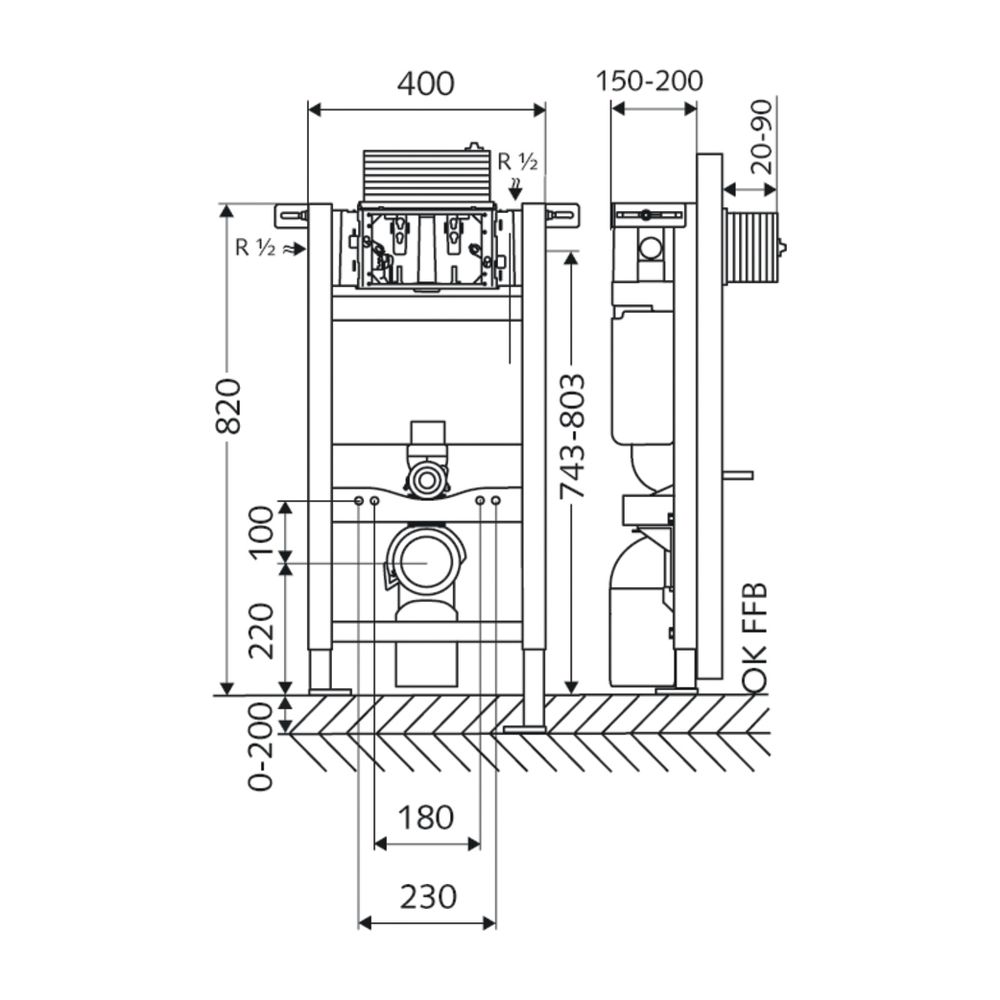 Schell Montus WC Modul 820 C Unterputz Spülkasten... SCHELL-030600099 4021163161670 (Abb. 2)