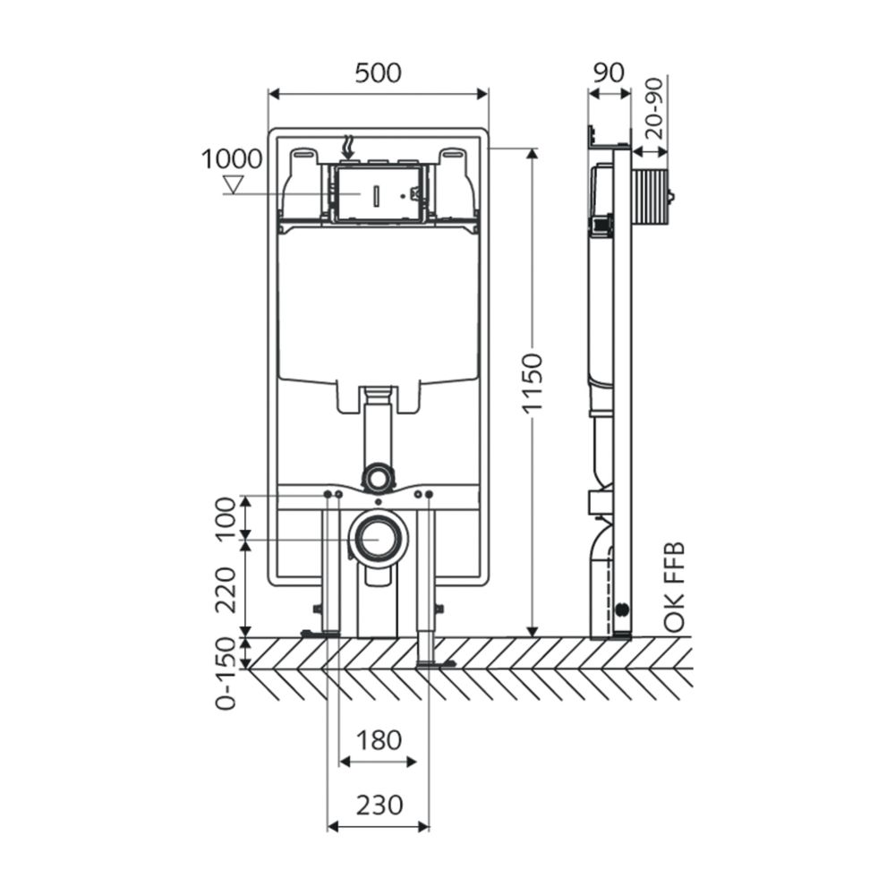 Schell Montus WC Modul C 90 Unterputz Spülkasten... SCHELL-030610099 4021163161687 (Abb. 2)