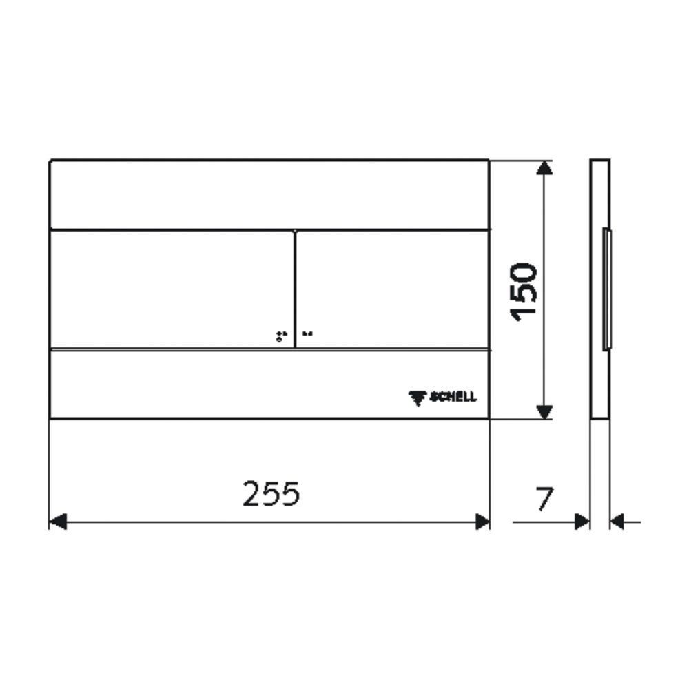 Schell Montus WC Betätigungsplatte Place Zweimengenspülung, Edelstahl... SCHELL-030702899 4021163161625 (Abb. 2)