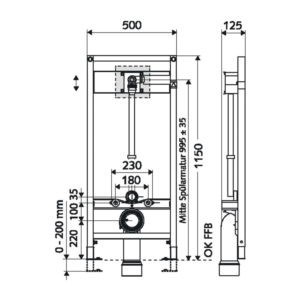 Schell Montus WC Modul mit Compact II für wandhängende WC... SCHELL-030760099 4021163161939 (Abb. 2)