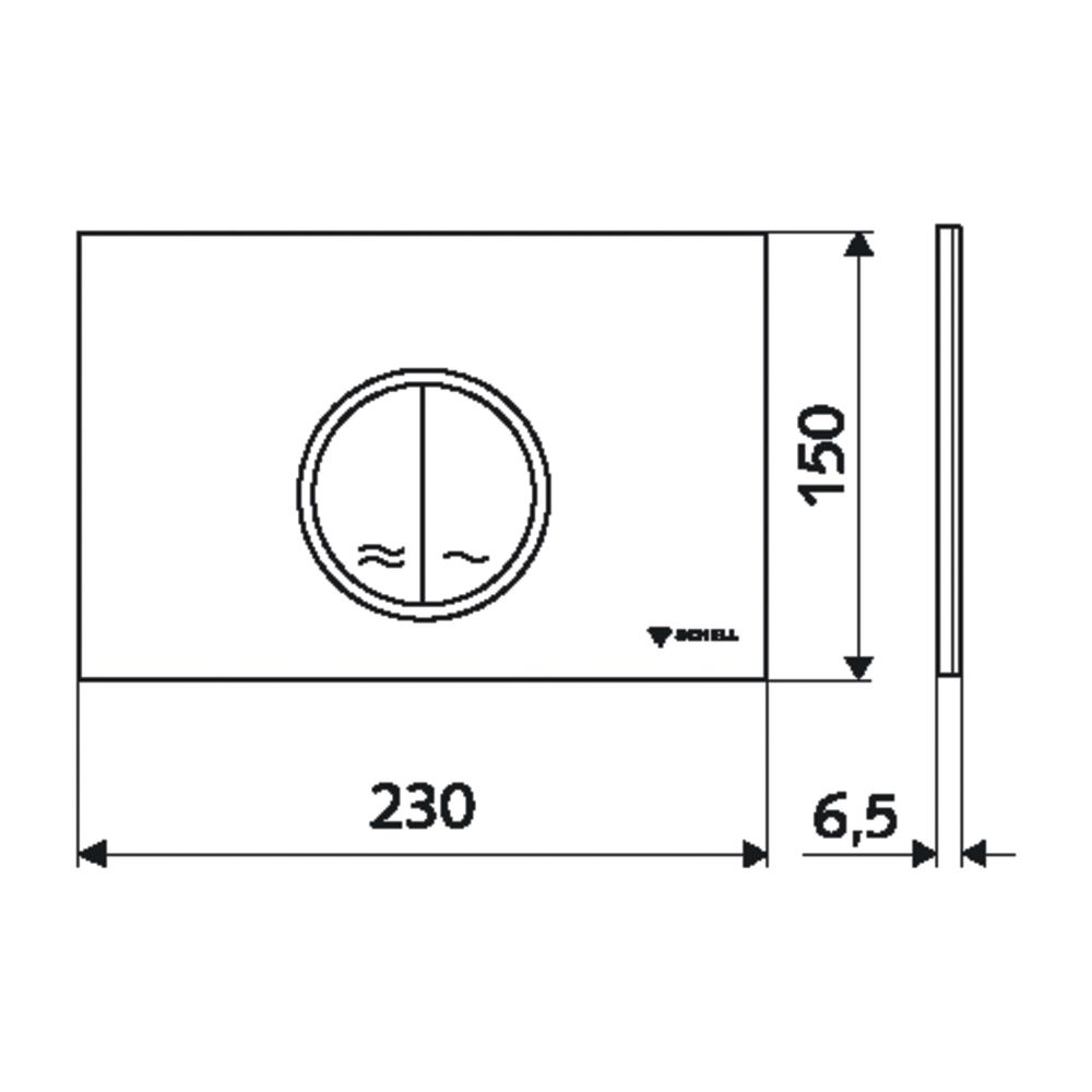 Schell Circum WC Betätigungsplatte Zweimengenspülung, Chrom... SCHELL-031190699 4021163164244 (Abb. 2)