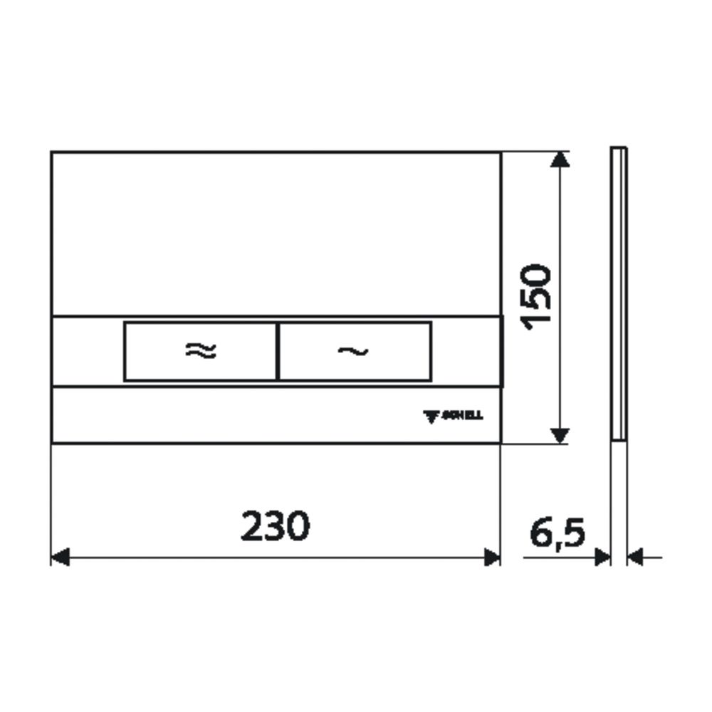 Schell Board WC Betätigungsplatte Zweimengenspülung, Mattchrom... SCHELL-031206499 4021163164282 (Abb. 2)