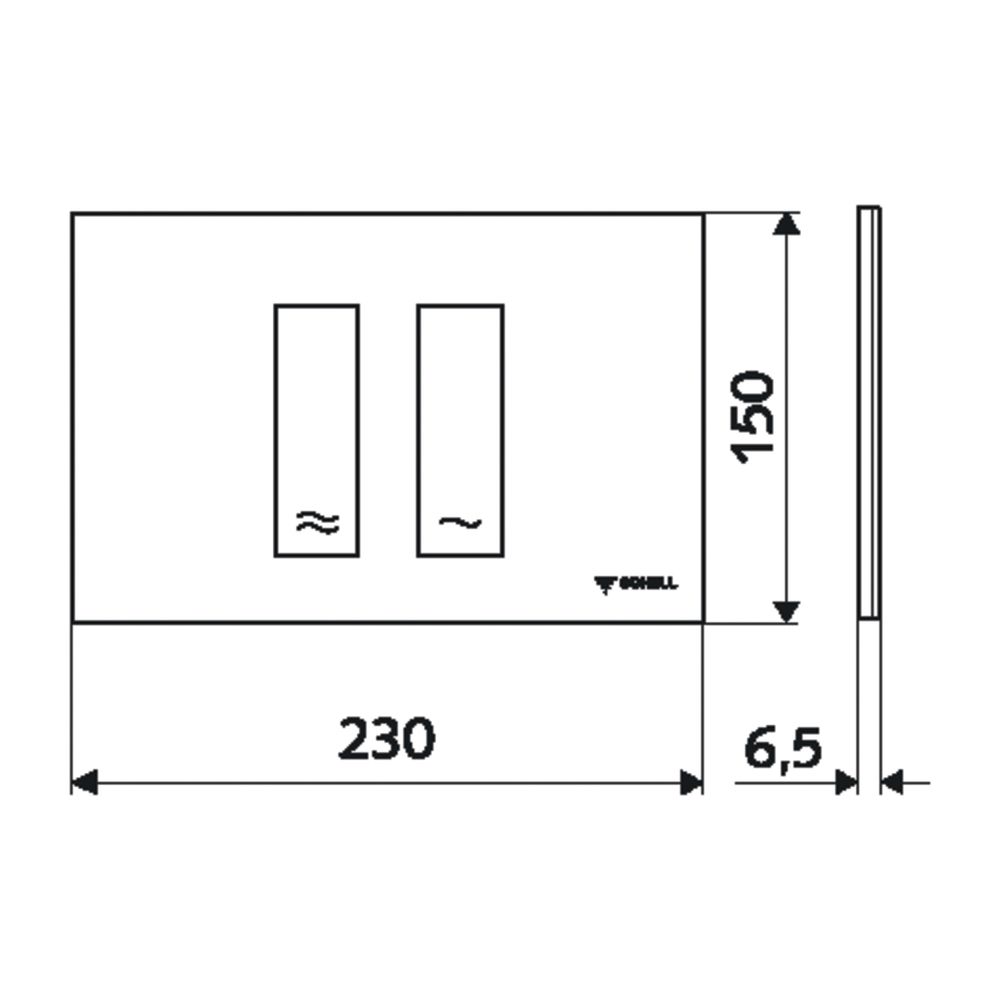 Schell Tower WC Betätigungsplatte Zweimengenspülung, Mattchrom... SCHELL-031216499 4021163164312 (Abb. 2)