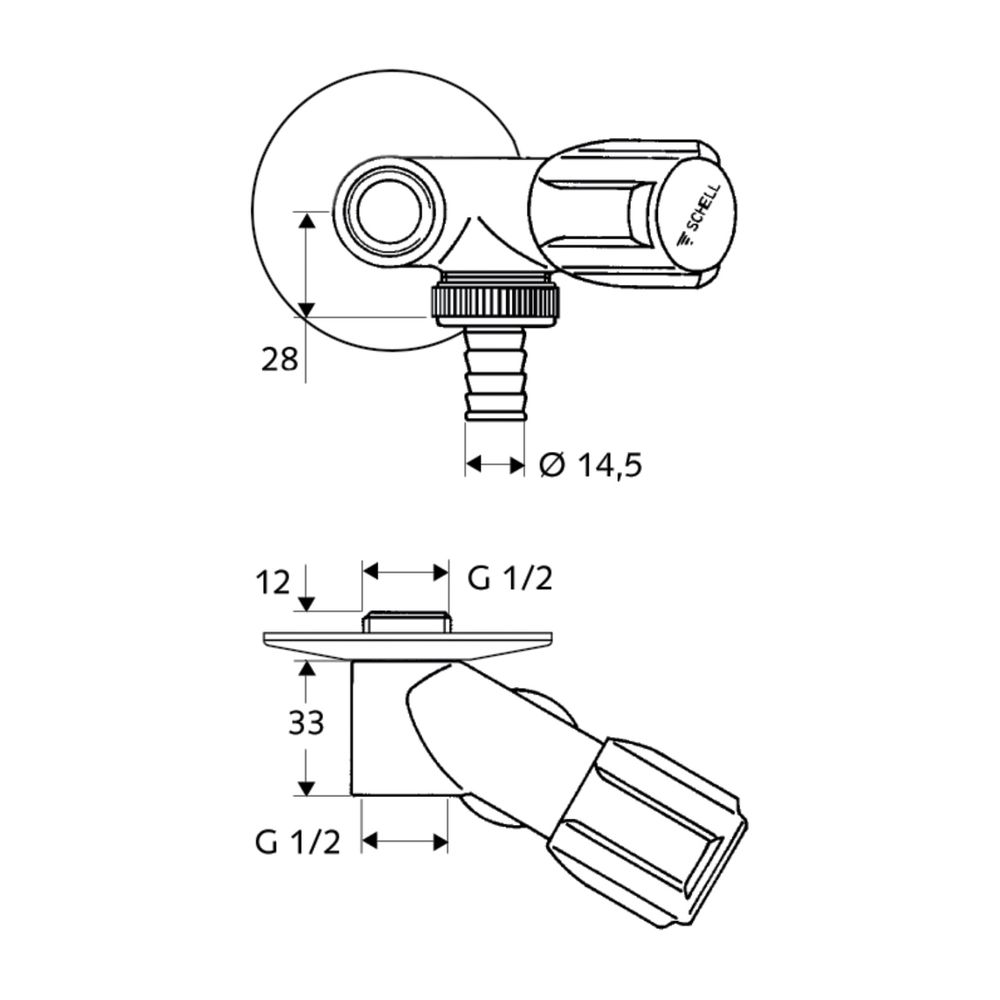 Schell Comfort NA-Ventil, RV für Einzelzapfstellen, DIN 15 G 1/2", Chrom... SCHELL-033090699 4021163129724 (Abb. 2)