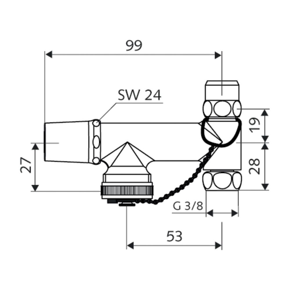 Schell Probenahme-Ventil Probfix ür Eckventile, DN 10 G 3/8", Chrom... SCHELL-038380699 4021163159912 (Abb. 2)