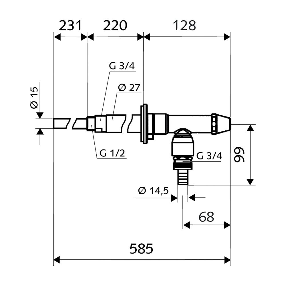 Schell Polar II Außenwandarmatur, RV, RB frostsicher, Komplettarmatur DN 15 G 1/2", M... SCHELL-039960399 4021163152074 (Abb. 2)