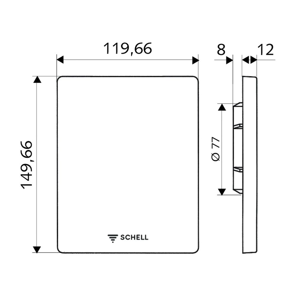 Schell Edition Urinal-Frontblende HF/LC für Rohbauset Compact II, Edelstahl... SCHELL-230802899 4021163151930 (Abb. 2)