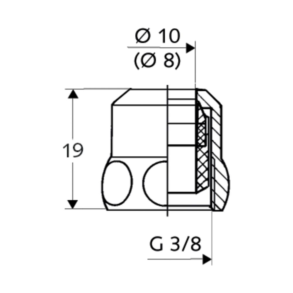 Schell Spezial-Quetschverschraubung Längenausgleich, DN 10 3/8" x d. 10mm, Chrom... SCHELL-265010699 4021163115796 (Abb. 2)