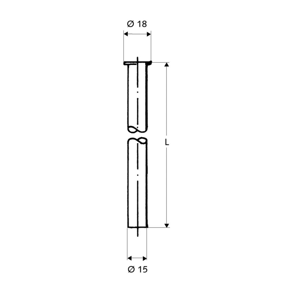 Schell Kupferrohr 1/2" Bördel, d. 15mm, Länge 1000mm, Chrom... SCHELL-497610699 4021163118988 (Abb. 2)