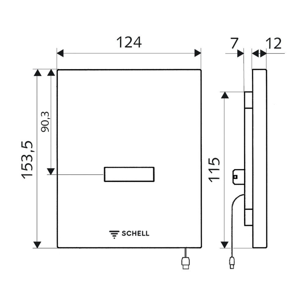 Schell Edition E Urinalsteuerung Infrarot, ohne Spannungsversorgung, Chrom... SCHELL-002300699 4021163163261 (Abb. 2)