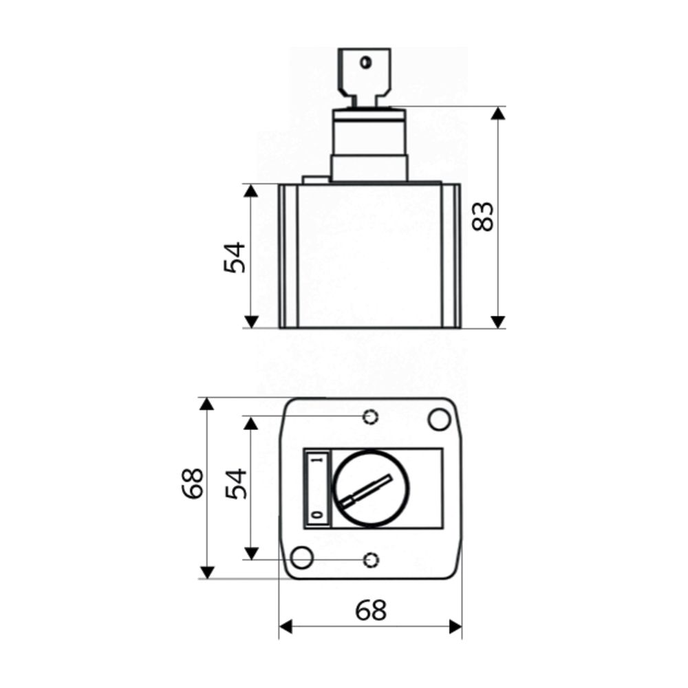 Schell Aufputz Schlüsselschalter Thermische Desinfektion 240V... SCHELL-015380099 4021163153354 (Abb. 2)