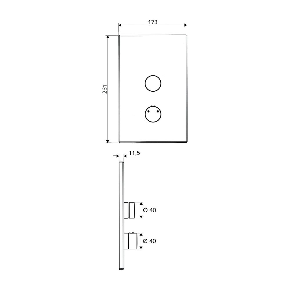 Schell Linus D-SC-T Unterputz Dusche Linus D-SC-T, Mischwasser, Selbstschluss, Thermo... SCHELL-018090699 4021163146578 (Abb. 2)